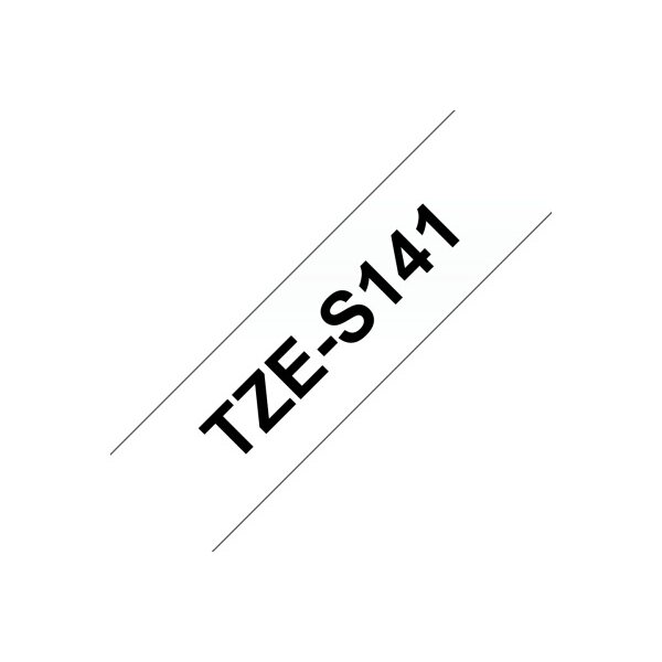 PTOUCH Band, strong/adh. schwarz/klar TZe-S141 PT-2460 18 mm