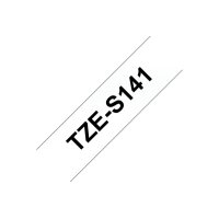 PTOUCH Band, strong/adh. schwarz/klar TZe-S141 PT-2460 18 mm