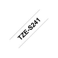 PTOUCH Band, strong/adh.schwarz/weiss TZe-S241 PT-300 18 mm