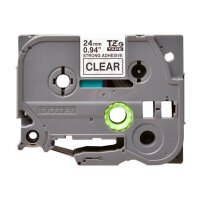 PTOUCH Band, strong/adh. schwarz/klar TZe-S151 PT-300 24 mm