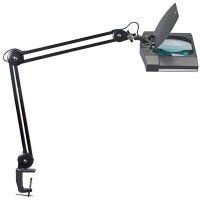 MAUL Lampe loupe à LED MAULvitrum, avec pince, noir