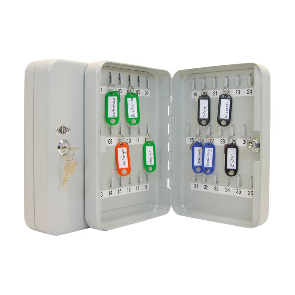 WEDO Schl&uuml;sselschrank f&uuml;r 24 Schl&uuml;ssel, lichtgrau