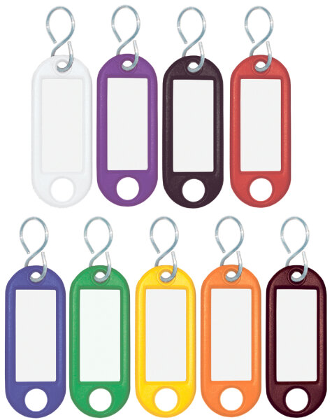 WEDO Porte-clés avec crochet en S, grand paquet, blanc