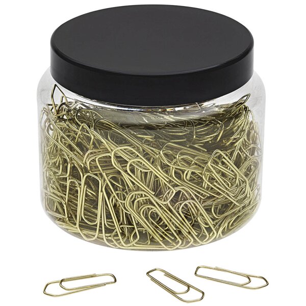 WEDO Büroklammern, aus Metall, 26 mm, messing