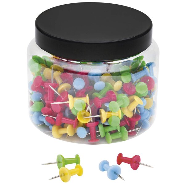 WEDO Punaises, transparent, grand paquet