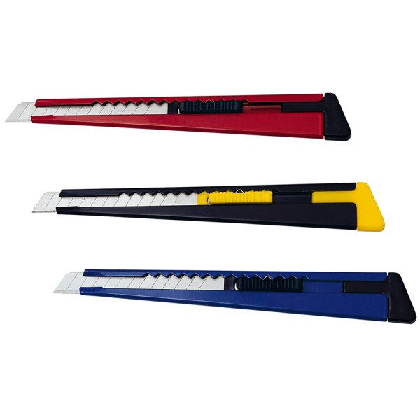 WEDO Metall-Cutter, Klinge: 9 mm, mit Clip, farbig sortiert