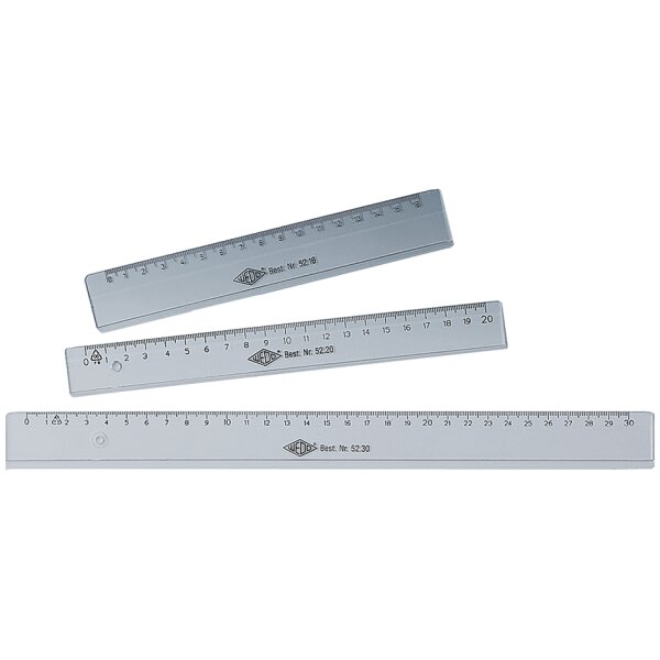 WEDO Lineal, 200 mm, aus Kunststoff, transparent