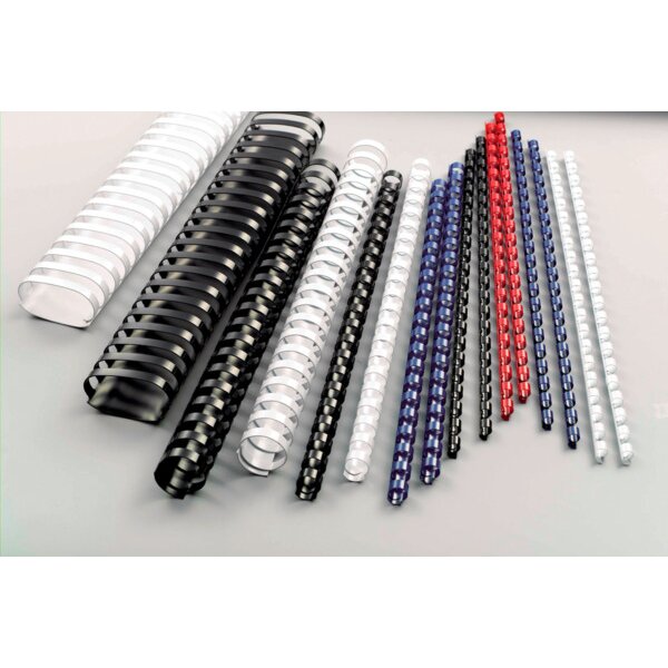 GBC Plastikbindrücken 8mm A4 4028214 rot, 21 Ringe 100 Stück