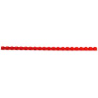 GBC Plastikbindrücken 8mm A4 4028214 rot, 21 Ringe...