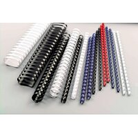GBC Plastikbindrücken 8mm A4 4028214 rot, 21 Ringe 100 Stück