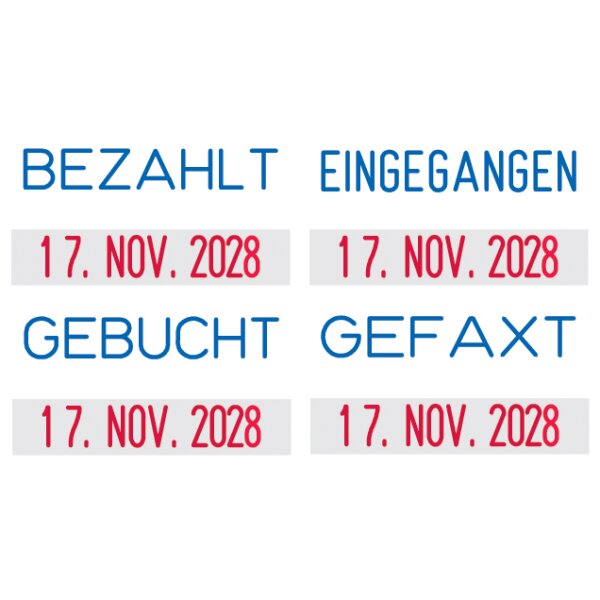 trodat Datumstempel Printy Dater 4850L "BEZAHLT", blau rot