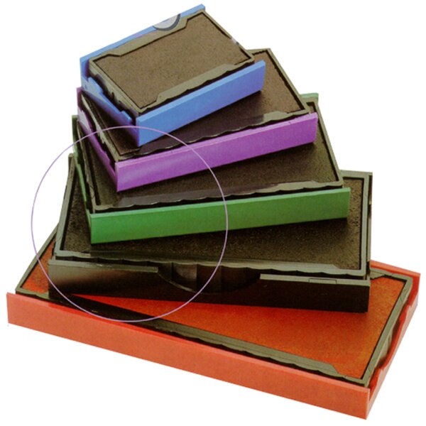 trodat Cassette dencrage 6/4750/2, pack de 2, bleu/rouge