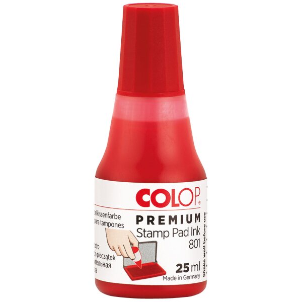 COLOP Encre tampon 801 pour cassette dencrage, rouge