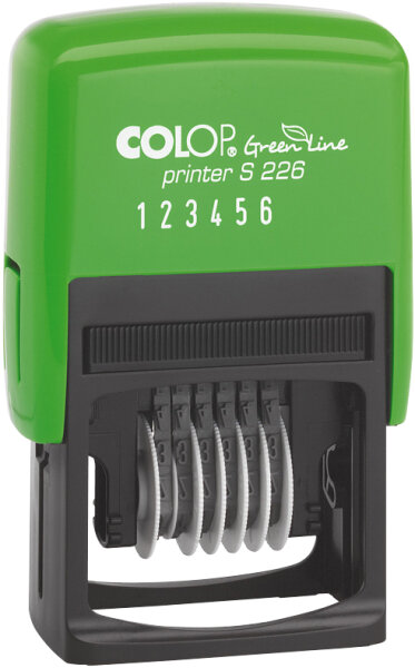 COLOP Ziffernstempel "Green Line" Printer S226, 6-stellig