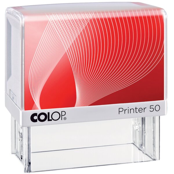 COLOP Textstempel Printer 50, 7-zeilig, mit Gutschein, weiss