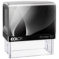 COLOP Textstempel Printer 50, 7-zeilig, mit Gutschein, weiss