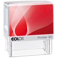 COLOP Textstempel Printer 30, 5-zeilig, mit Gutschein, weiss