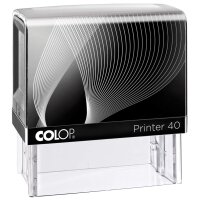 COLOP Textstempel Printer 40, 6-zeilig, mit Gutschein, weiss