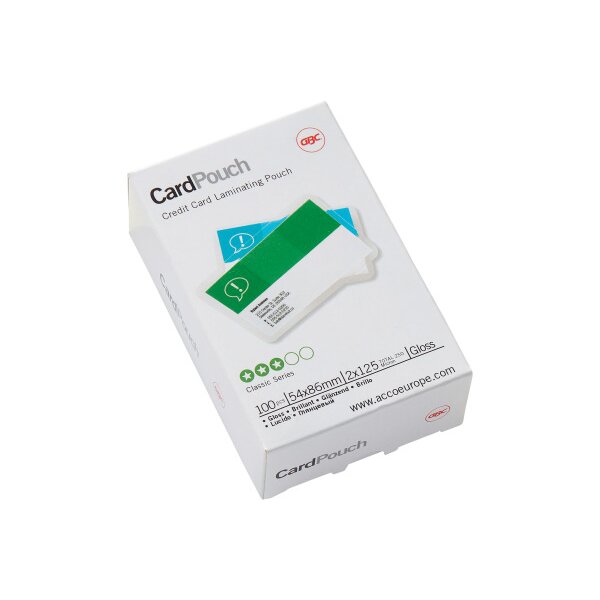 GBC Pochettes &agrave; plastifier 54&times;86 3740300 brillant, 125my 100 pi&egrave;ces