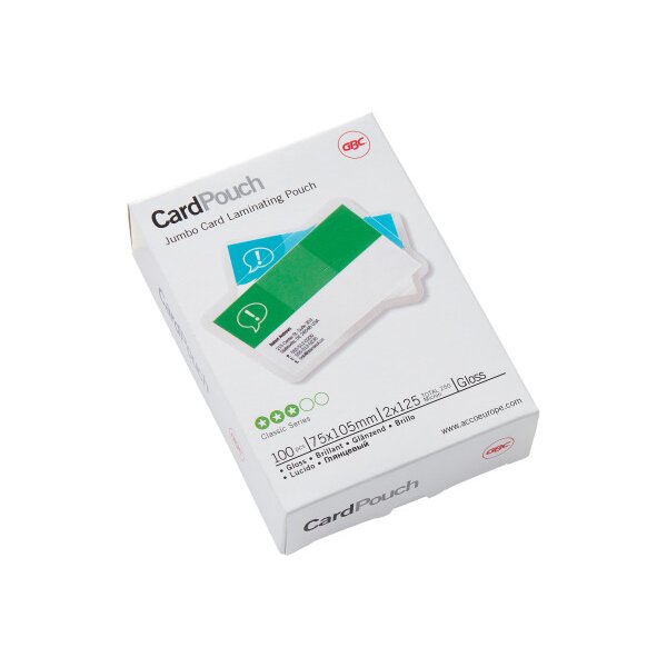 GBC Pochettes à plastifier 75×105 3740303 brillant, 125my 100 pièces
