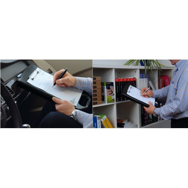 WEDO Porte-bloc, avec compartiment de rangement, noir