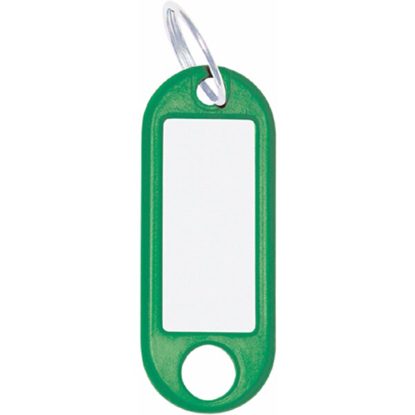 WEDO Porte-clés avec anneau, diamètre: 18 mm, blanc