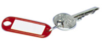 WEDO Schlüsselanhänger mit Ring, Durchmesser: 18 mm, weiss