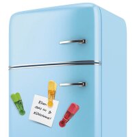 WEDO Notiz-Magnethalter GLOSSY, 4er Set, schwarz glasklar