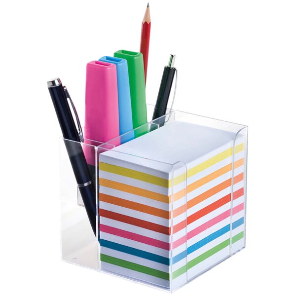 WEDO Bloc cube, 50x90 mm, blanc / color&eacute;, 700 feuilles