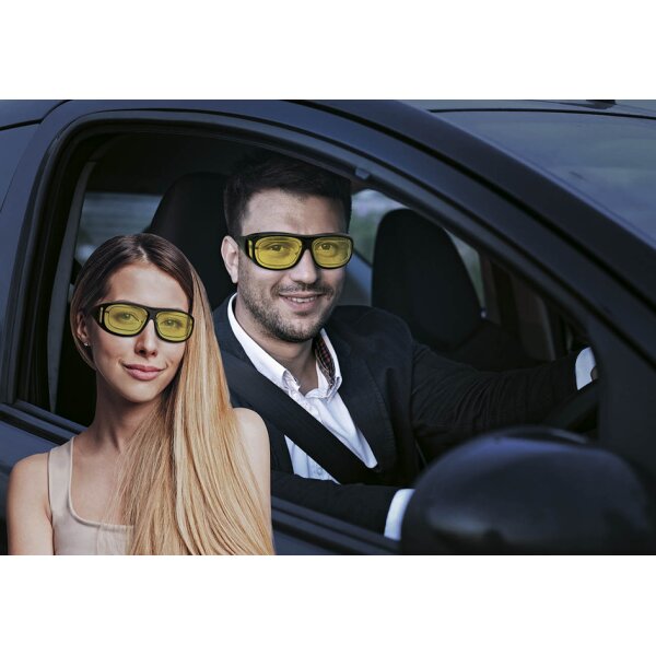 WEDO Sur-lunettes de vision nocturne pour conducteur, &eacute;tui &agrave;