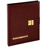 PAGNA Dokumentenmappe, Kunstleder, DIN A4, weinrot