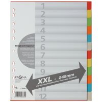 PAGNA Intercalaires en carton, A4, 12 touches, extra large