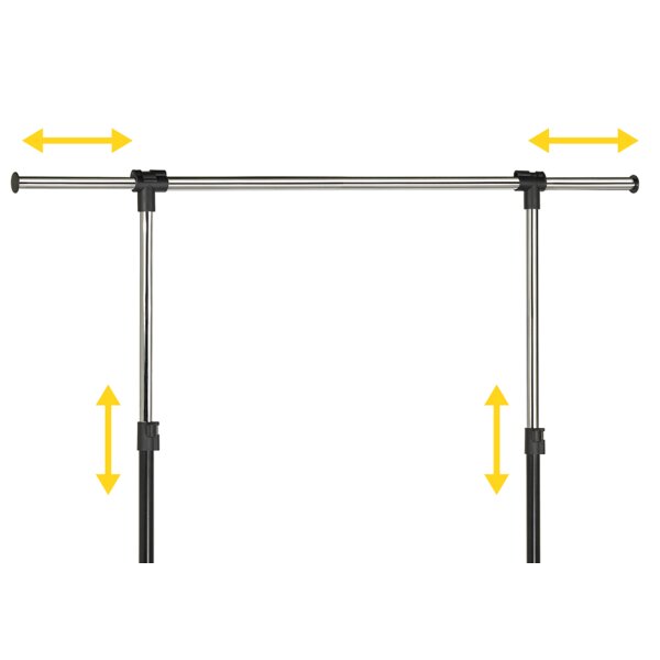 UNiLUX Kleiderständer EXTEND, schwarz chrom