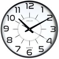 UNiLUX Wanduhr Quarzuhr "MAXI POP", Durchm.: 400 mm, schwarz