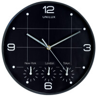 UNiLUX Wanduhr Quarzuhr "ON TIME", Durchm.: 305 mm, schwarz