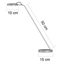 UNiLUX Lampe de bureau à LED EYELIGHT, argent