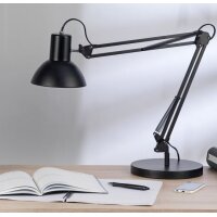 UNiLUX Tischleuchte SUCCESS 66, Klemme Sockel, schwarz
