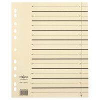 herlitz Intercalaires, A4, carton kraft, beige
