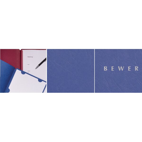 PAGNA Bewerbungsmappe Spirit, DIN A4, aus Karton, blau