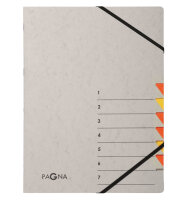PAGNA Trieur Easy Grey, A4, 7 compartiments, gris / bleu