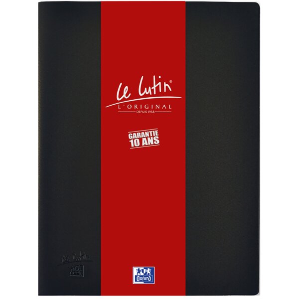 Oxford Protège-documents Le Lutin, A4, 10 pochettes, noir