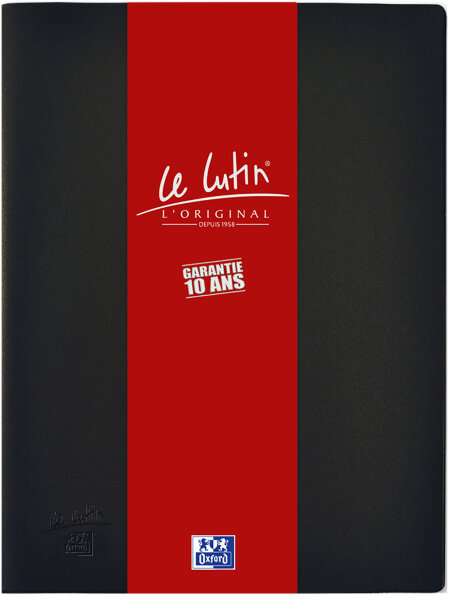 Oxford Protège-documents Le Lutin, A4, 80 pochettes, noir