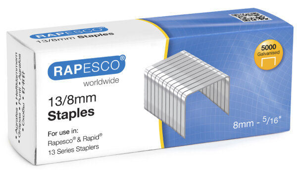 RAPESCO Heftklammern für Handtacker 13 8 mm, verzinkt