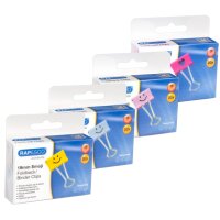 RAPESCO Pince double clip, (L)19 mm, jaune, émoticône