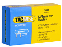 TACWISE Agrafes 53/6 mm, 5.000 pièces, galvanisé