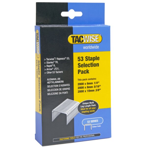 TACWISE Agrafes 53/12 mm, 5.000 pièces, galvanisé