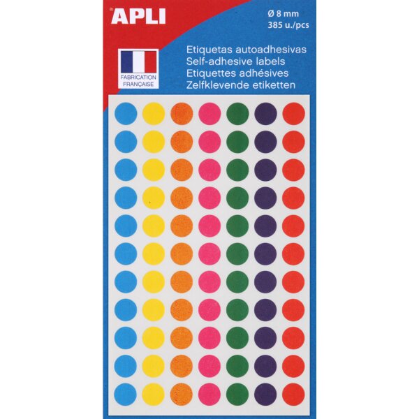APLI Pastille de signalisation, diam&egrave;tre: 8 mm, orange
