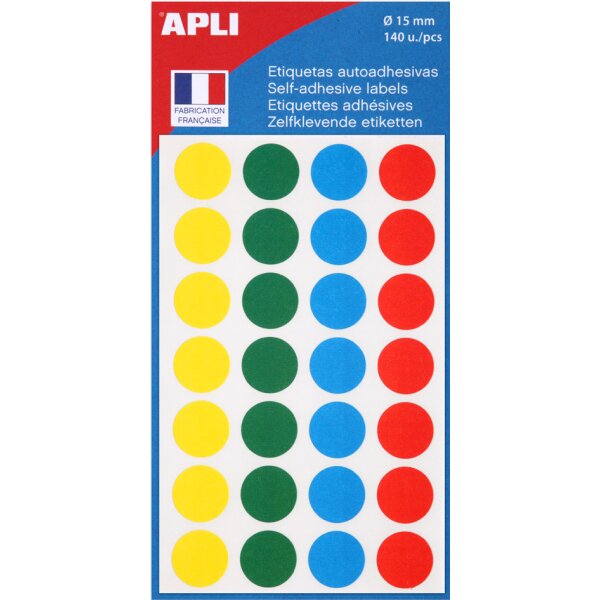 APLI Pastille de signalisation, diam&egrave;tre: 8 mm, orange