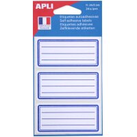 APLI Buchetiketten, weiss grau, 37 x 55 mm, liniert