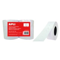 APLI Etiquette pour pince, rectangulaire, blanc, 21 x 12 mm